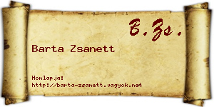 Barta Zsanett névjegykártya
