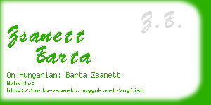 zsanett barta business card